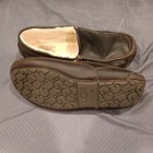 Ugg Ascot Dark Brown Leather Men s Shearling Lined Slippers  Size11 Euc