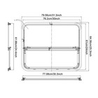 Rv Trailer Window  30 x24   With Trim Rings  Tinted  Clip-on Mounting Window