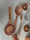 Set Of 2 Absolut Elyx Copper Martini Gin Wheat Motif Coupe Goblets  Shaker     