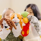 Melissa And Doug Playful Pets Puppet Set Soft Plush Hand Puppets For Kids 2 To 6