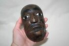 Vtg Made In Alaska Mask Inuit Eskimo Hand Carved Ceremonial Small Heavy Face