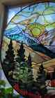 Mountain Range Stained Glass Suncatcher  Window Hanging Decor