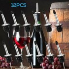12 X Stainless Steel Liquor Wine Oil Bottle Pourer Stopper Pour Spout Dispenser