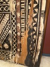 Vintage Fijian Masi Tapa Barkcloth Cloth Large 40x60 Tiki Tribal Folk Art