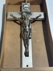 Vintage Parsons 11 Cast Metal Casket Cross Crucifix Jesus Christ Original Box