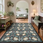  5x7 Green Floral Area Rug Washable Rugs For Living Room Bedroom  5    X 7    Black