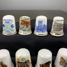 Lot Of 12 Thimbles Fine Bone China  Made In England Pewter Knight Horses Dogs