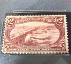 1898  2 Mississippi River Bridge Stamp  Pse Box Graded 