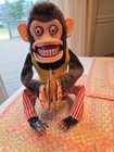 Vintage Ck Jolly Chimp Clapping Cymbals Motion Tin Monkey Japan  not Working 