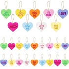  Mother   s Day Hanging Ornaments - 27pcs Candy Heart Wooden Decorative Tree 