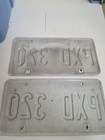Maryland State License Plate Set 1991 White White Lettering Pdx 320