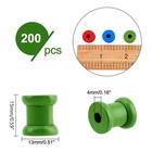 200 Pcs Mini Dyed Wooden Empty Spools  Colorful Wooden Spools Thread Bobbin C   