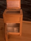 Vintage Handicraft Designs 1970   s Oak Old Fashioned Ice Box For A Dollhouse
