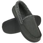Mens Warm Moccasin Fuzzy Slippers Cozy Memory Foam Indoor Outdoor House Shoes