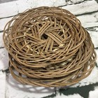 Wicker Rattan Woven Natural Small 6    Round Basket Serving Retro Vtg Lot Of 3