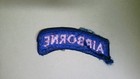 Military Patch Sew On For Uniform Us Army Airborne Tab White On Blue
