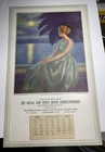 1923 Pretty Lady Calendar Candy Ice Cream Manufacture Martinsburg West Virginia