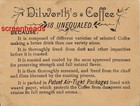 Antique Victorian Trade Card Dilworth s Coffee Cherub Blowing Horn On Mushroom