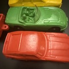 Vintage Tomte Laerdal Norway Plastic Toy Cars Lot 6 Rubber Vehicles All Leeching