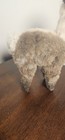 Vintage Llama Alpaca Plush Doll Figure Real Wool Fur 9    Handmade Folk Art