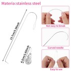 6 Pcs Large Eye Curved Beading Needles With 1pc Bead Threader  5 3 Inch Flexi   