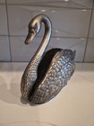 Vintage Godinger Italy Silver Plated Swan Bird Napkin Or Letter Holder Vintage