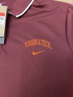 New With Tags Nike Virginia Tech Hokies Dri Fit Uv Polo Shirt L Free Shipping 
