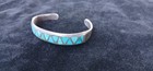 Vtg Native American Southwest Turquoise 925 Stackable Bracelet Lot   Earrings