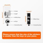 Piano Keyboard Stickers For 88 76 61 54 49 Keys Transparent Removable Labels