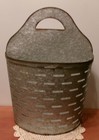 Big Rustic Farmhouse Galvanized Metal Wall Hanging Bucket 15 5 X 11 5 X 6 25