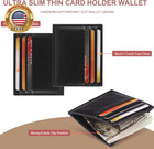 Credit Card Holder Slim Wallet Money Clip Rfid Blocking Credit Card Case Thin Fr