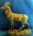 Rare Large   Heavy 19th Century Antique Cast Iron Stag Deer Door Stop