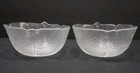 Lot 2 Vintage Arcoroc France Aspen Leaf 5  Clear Glass Deep Bowls