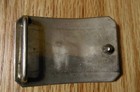 Vintage Ricardo Nickel Silver Belt Buckle With Brass Mule And Mining Tools