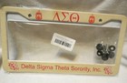 2 New Delta Sigma Theta Sorority Decorative License Frame Metal With Bolts caps