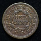 1854 Braided Hair Cent Bn   Au 