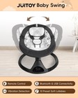 Baby Swing Electric Baby Rocker Infant Swing W  Noise  5 Sway Speeds   Bluetooth