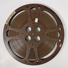 1200 Ft Metal Moving Picture Reel 12 1 4  Goldberg Bros Pat D-122 017 Film