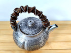 Old Antique Chinese Silver 4  Mini Teapot Marked