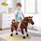 Qaba Ride On Horse For Toddlers 3-5  With Neighing And Galloping Sound  Brown