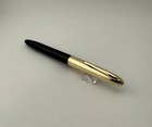Vintage Sheaffer Snorkel Black Gold Filled Cap Fountain Pen 14k Gold Nib