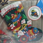 Bucilla Felt Christmas Stocking Kit Choo Choo Santa Train  867081 150th Applique