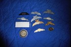 Lot 12 Vintage Gold Metal Airline Pilot Wings Stick Pin Us Air Airways America