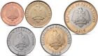 South Sudan 5 Coins Set Animals Rhino Bird Giraffe Bimetal 2015 Unc