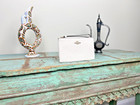 Coach 3888 New Large Corner Zip Wristlet Crossgrain Chalk Leather Nwt  118