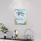 Ocean Sea Turtle Wall Art Nautical Just Breathe Pictures Wall Decor Beach Sea   