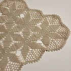 Antique Vintage Ecru Lace Doily With Handmade Tatting - Exquisite Cottagecore