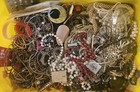 Vintage-modern  Junk Craft Broken Jewelry 1lb Lots Beads  Chains  Rhinestones