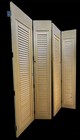 Architectural Salvage Hardwood Plantation Louvered Shutters Four 4 110 In Gyuhj