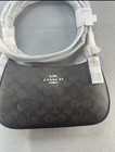 Coach Disney X Coach Small Zip Shoulder Bag Black Gold Hardware Detachable Strap